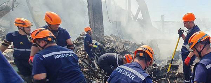 ԱԻՆ. «Սուրմալու»-ի պայթյունի վայրում որոնողական աշխատանքները դադարեցվել են, անհետ կորած քաղաքացին չի հայտնաբերվել