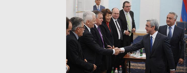 Президент Армении принял представителей клуба управляющих Центробанками стран Центральной Азии, Черноморского региона и Балкан