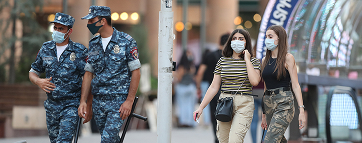  В Армении вносятся послабления в требования по ношению масок 