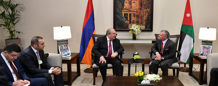 Президент Армении пригласил иорданского короля посетить Ереван