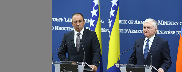 Armenia and Bosnia and Herzegovina sign first interstate agreement