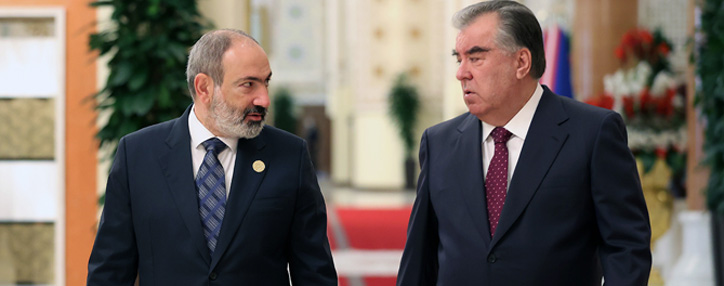 Пашинян обсудил с президентом Таджикистана расширение связей в экономической сфере