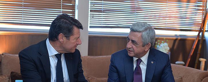 Мэр Ниццы сообщил президенту Саргсяну о намерении посетить Ереван до конца года