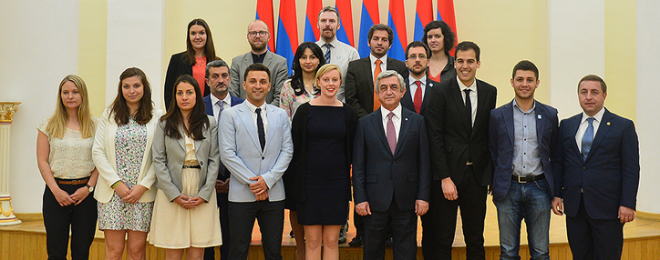 Президент: Армения всегда приветствует участие армянских молодежных организаций в работе общеевропейских структур