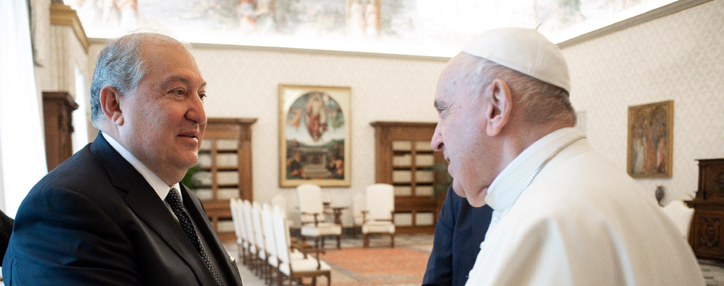 Armenian president meets with Pope Francis in Vatican 
