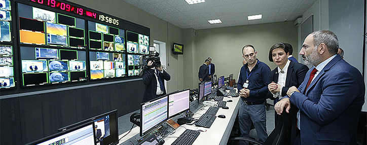 Пашинян посетил ОТА и ознакомился с работами по повышению качества телеэфира