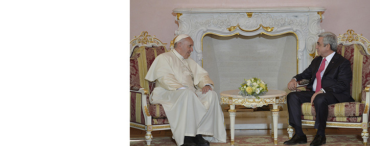Глава армянского государства поздравил Папу Римского с 80-летием