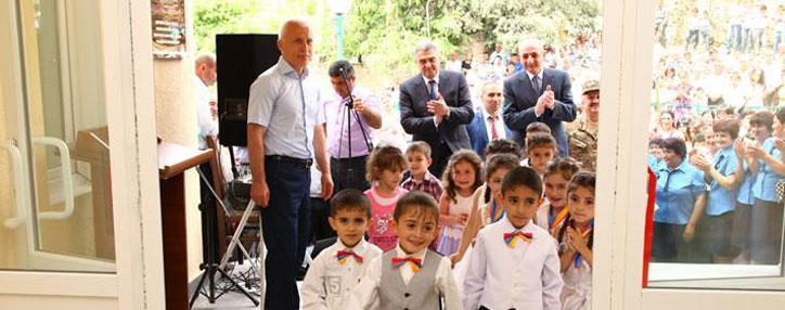 Президент НКР принял участие в церемонии открытия нового детсада в карабахском Чартаре