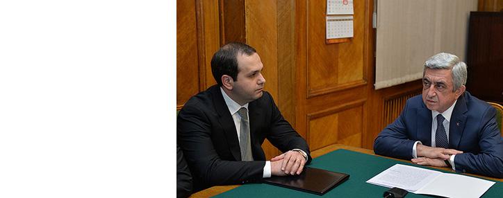 Նախագահը ներկայացրել է ՀՀ ԱԱԾ նորանշանակ տնօրենին