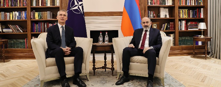 Пашинян обсудил с генсеком НАТО вопросы сотрудничества и мирный договор Армения-Азербайджан