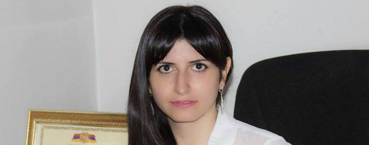 Цовинар Хачатрян назначена пресс-секретарем Госкомитета водного хозяйства Армении