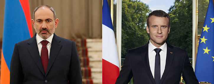 Макрон пригласил Пашиняна отпраздновать в Париже 30-летие установления дипотношений между Арменией и Францией