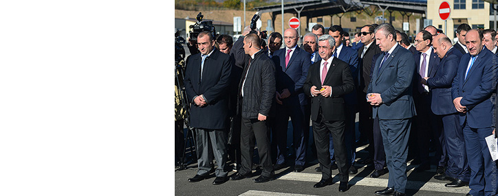 President Sargsyan attends the reopening of Bagratashen border checkpoint 