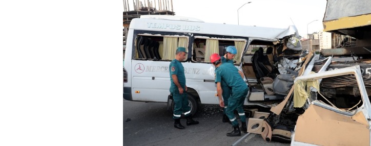 Աշտարակի խճուղու մոտ Mercedes Sprinter–ը բախվել է բեռնատարին. 7 տուժածից 4–ը հոսպիտալացվել են