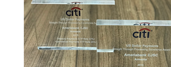Ameriabank wins two Citibank excellence awards