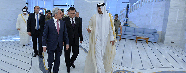 Armenian president discusses liberalization of visa regimes with Qatar