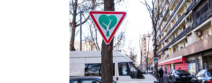 На улицах Еревана появился новый дорожный знак - мэрия 