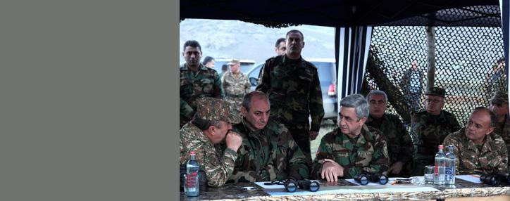 Ղարաբաղի և Հայաստանի նախագահները ներկա են գտնվել ԼՂՀ ՊԲ ստորաբաժանումների զորավարժություններին