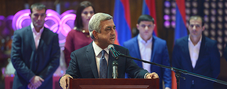 Президент Армении: армянские спортсмены становятся символами для молодежи