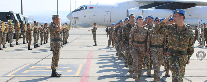 Armenian peacekeeping platoon leaves for Lebanon