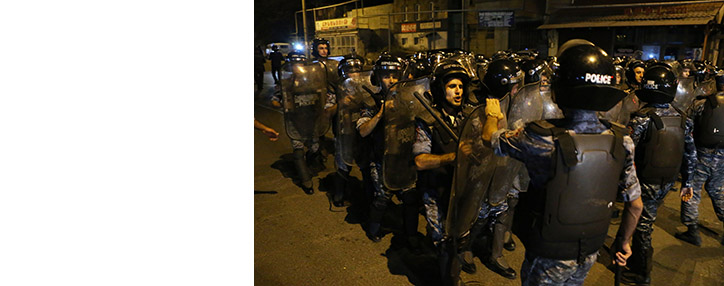 Около 165 человек подвергнуты приводу в Ереване после разгона акции протеста