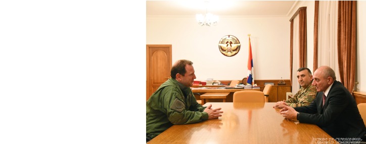 ՀՀ պաշտպանության նախարարը բանակաշինությանը վերաբերող հարցեր է քննարկել Արցախի նախագահի հետ