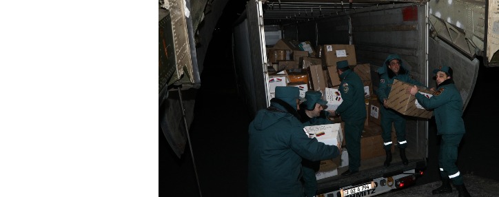 Армения отправила в Сирию 25 тонн гуманитарной помощи в Сирию