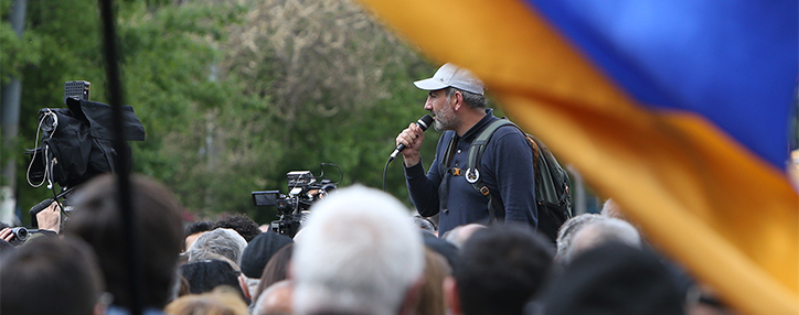 Նիկոլ Փաշինյանը կրկին միացել է Բաղրամյան պողոտայում գտնվող ցուցարարներին