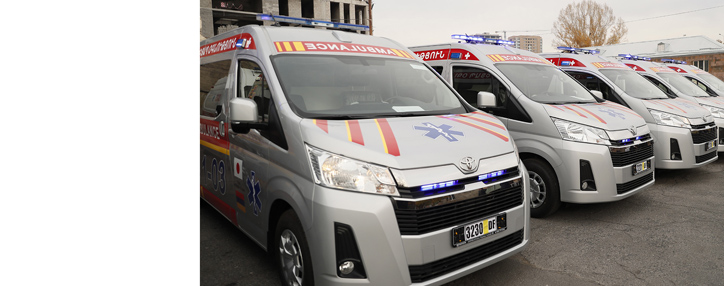 Japan donates 39 ambulances to Armenia 