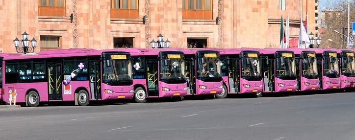 Армения приобретет 100 новых 12-метровых автобусов для Еревана