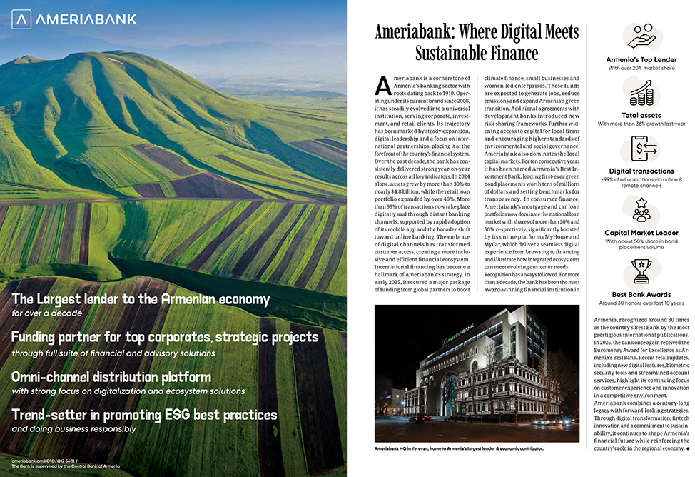 Америабанк формирует финансовое будущее Армении и укрепляет её роль в региональной экономике – Forbes
