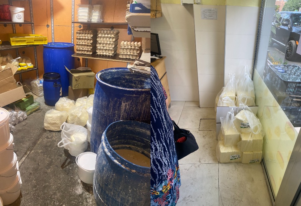 200 կգ–ից ավելի վտանգավոր կաթնամթերք․ քաղաքացին ահազանգել է Գումի շուկայի մոտ գտնվող պանրի իրացման կետում առկա խախտումների մասին (ՖՈՏՈ)