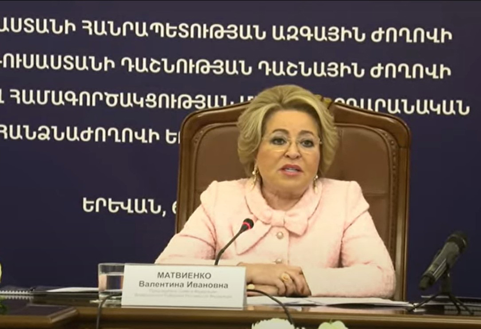  Moscow and Yerevan continue to support inter-parliamentary dialogue, including in multilateral formats - Matviyenko