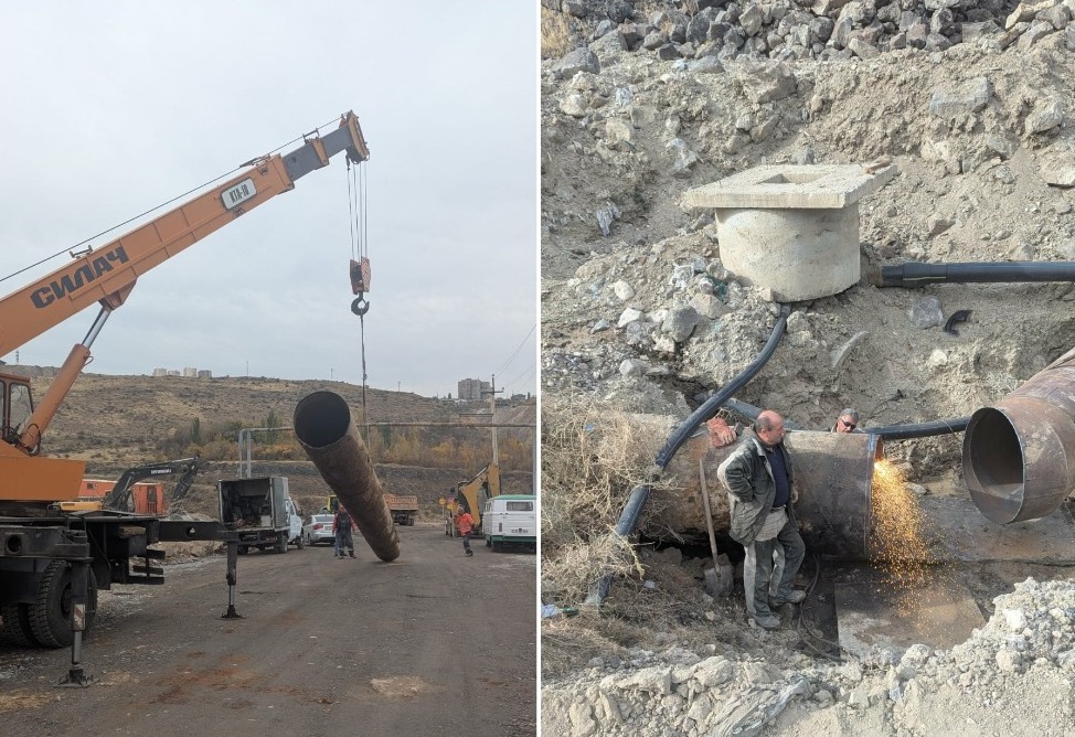 Repairs to  Arzni-2 - Yerevan main water pipeline, which caused water outages in three communities for a day and a half,  nearing completion