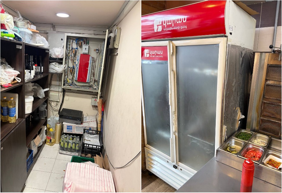 Երևանում հանրային սննդի օբյեկտի գործունեությունը կասեցվել է սանիտարահիգիենիկ պահանջների խախտման պատճառով (ՖՈՏՈ)