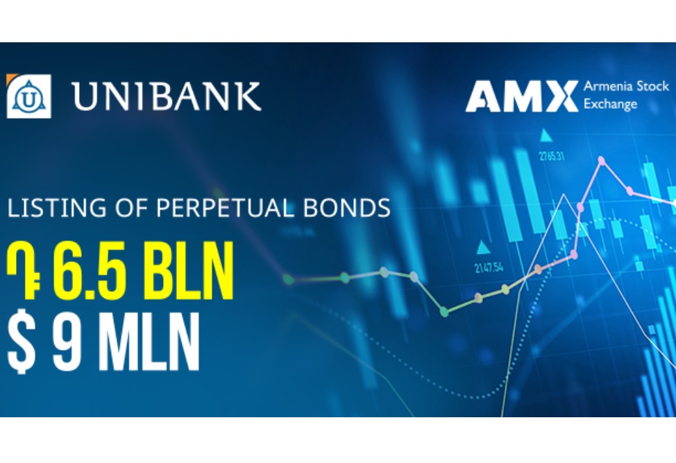 Unibank’s perpetual bonds have been listed on the Armenia Securities Exchange